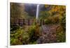 South Falls in Autumn at Silver Falls State Park, Silverton, Oregon-Chuck Haney-Framed Photographic Print