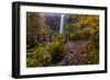 South Falls in Autumn at Silver Falls State Park, Silverton, Oregon-Chuck Haney-Framed Photographic Print