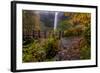 South Falls in Autumn at Silver Falls State Park, Silverton, Oregon-Chuck Haney-Framed Photographic Print