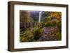 South Falls in Autumn at Silver Falls State Park, Silverton, Oregon-Chuck Haney-Framed Photographic Print