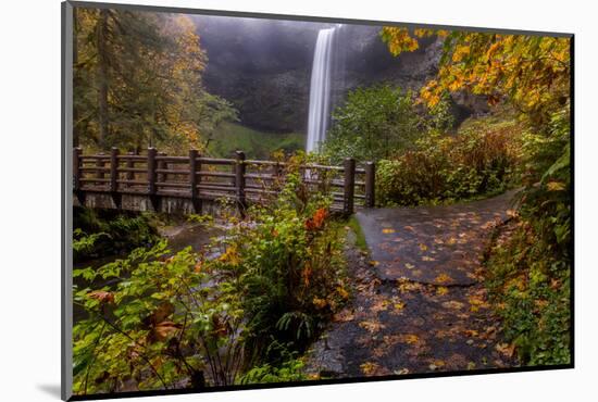 South Falls in Autumn at Silver Falls State Park, Silverton, Oregon-Chuck Haney-Mounted Photographic Print