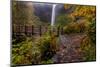 South Falls in Autumn at Silver Falls State Park, Silverton, Oregon-Chuck Haney-Mounted Photographic Print