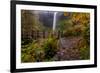 South Falls in Autumn at Silver Falls State Park, Silverton, Oregon-Chuck Haney-Framed Photographic Print