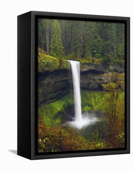 South Falls in Spring: Silver Falls State Park, Oregon, USA-Michel Hersen-Framed Stretched Canvas