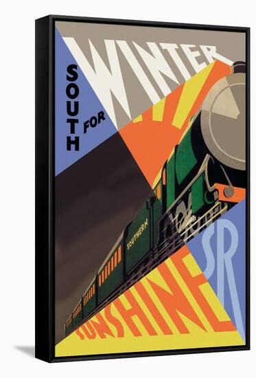South for Winter Sunshine, Southern Railroad-null-Framed Stretched Canvas