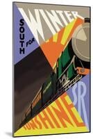 South for Winter Sunshine, Southern Railroad-null-Mounted Art Print