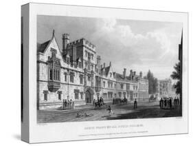 South Front of All Souls College, Oxford University, 1834-John Le Keux-Stretched Canvas