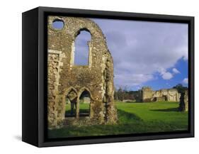 South Gabled End of the Lay Brothers Refectory and Remains of the Church Beyond, Surrey, England-Pearl Bucknell-Framed Stretched Canvas