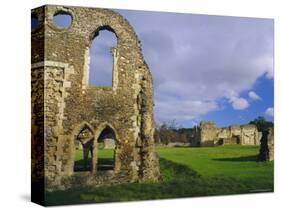 South Gabled End of the Lay Brothers Refectory and Remains of the Church Beyond, Surrey, England-Pearl Bucknell-Stretched Canvas