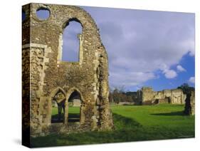 South Gabled End of the Lay Brothers Refectory and Remains of the Church Beyond, Surrey, England-Pearl Bucknell-Stretched Canvas