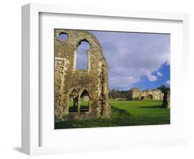 South Gabled End of the Lay Brothers Refectory and Remains of the Church Beyond, Surrey, England-Pearl Bucknell-Framed Photographic Print