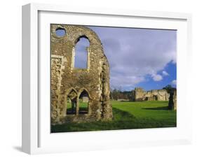 South Gabled End of the Lay Brothers Refectory and Remains of the Church Beyond, Surrey, England-Pearl Bucknell-Framed Photographic Print