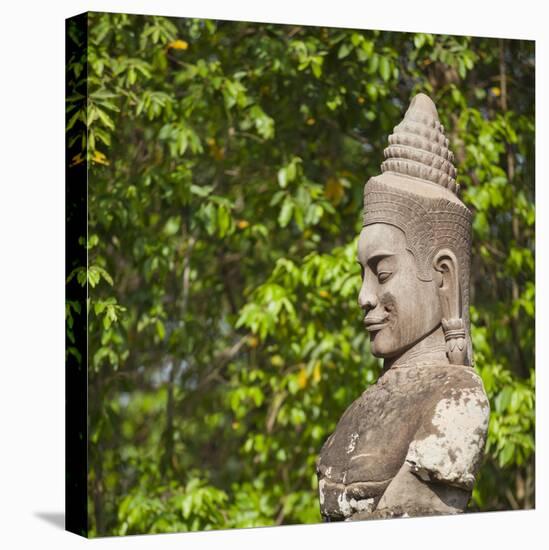 South Gate to Angkor Thom, Angkor, UNESCO World Heritage Site, Siem Reap, Cambodia, Indochina-Andrew Stewart-Stretched Canvas