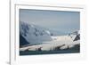 South Georgia. Bay of Isles. Glacier Coming Down from the Mountains-Inger Hogstrom-Framed Photographic Print