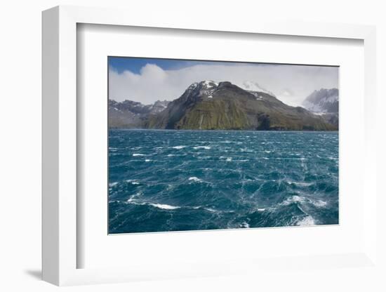 South Georgia. Fortuna Bay. Katabatic Winds of Estimated 7-Inger Hogstrom-Framed Photographic Print