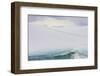 South Georgia Island. Chinstrap Penguins Ride an Iceberg-Jaynes Gallery-Framed Photographic Print