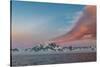 South Georgia Island. Landscape of curved orange cloud at sunrise-Howie Garber-Stretched Canvas