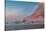 South Georgia Island. Landscape of curved orange cloud at sunrise-Howie Garber-Stretched Canvas