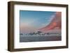 South Georgia Island. Landscape of curved orange cloud at sunrise-Howie Garber-Framed Photographic Print