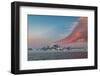 South Georgia Island. Landscape of curved orange cloud at sunrise-Howie Garber-Framed Photographic Print