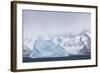 South Georgia Island. Large Iceberg Floats Past Mountains-Jaynes Gallery-Framed Photographic Print