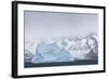 South Georgia Island. Large Iceberg Floats Past Mountains-Jaynes Gallery-Framed Photographic Print