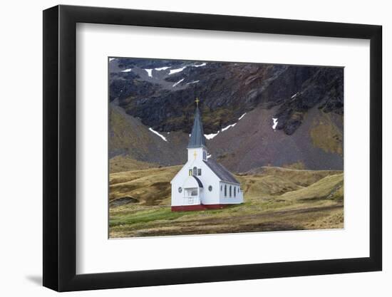 South Georgia, King Edward Cove, Grytviken, Grytviken whaling station.-Ellen Goff-Framed Photographic Print