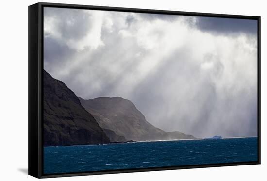 South Georgia, King Edward Cove, Grytviken. King Edward Point towards Grytviken.-Ellen Goff-Framed Stretched Canvas