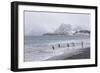 South Georgia, Salisbury Plain. After a snowfall, the beach at Salisbury Plain-Ellen Goff-Framed Photographic Print