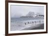 South Georgia, Salisbury Plain. After a snowfall, the beach at Salisbury Plain-Ellen Goff-Framed Photographic Print