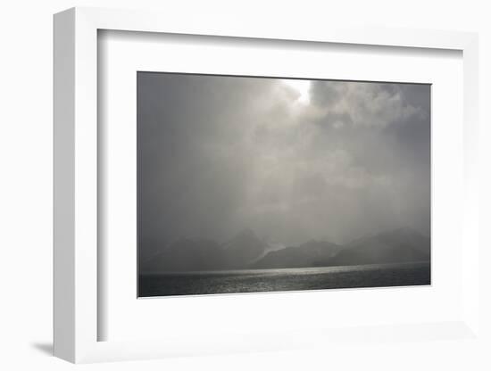 South Georgia. Shore Obscured by a Sudden Storm of Katabatic Winds-Inger Hogstrom-Framed Photographic Print