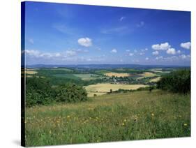 South Harting from the South Downs Way, Harting Down, West Sussex, England, United Kingdom-Pearl Bucknall-Stretched Canvas