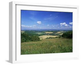 South Harting from the South Downs Way, Harting Down, West Sussex, England, United Kingdom-Pearl Bucknall-Framed Photographic Print