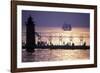 South Haven Lighthouse and pier at dusk, South Haven, Michigan, USA-null-Framed Photographic Print