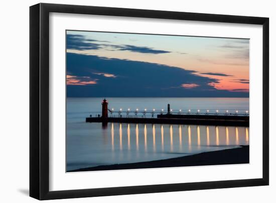 South Haven Michigan Lighthouse-Adam Romanowicz-Framed Photographic Print