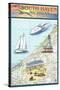 South Haven, Michigan - Nautical Chart-Lantern Press-Stretched Canvas