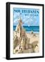 South Haven, Michigan - Sandcastle-Lantern Press-Framed Art Print