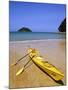 South Island, Nelson, Kayak on Onetahuti Beach in Abel Tasman National Park, New Zealand-Christian Kober-Mounted Photographic Print