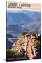 South Kaibab Trail - Grand Canyon National Park-Lantern Press-Stretched Canvas