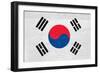 South Korea Flag Design with Wood Patterning - Flags of the World Series-Philippe Hugonnard-Framed Premium Giclee Print