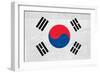 South Korea Flag Design with Wood Patterning - Flags of the World Series-Philippe Hugonnard-Framed Premium Giclee Print