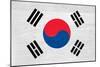 South Korea Flag Design with Wood Patterning - Flags of the World Series-Philippe Hugonnard-Mounted Art Print