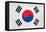 South Korea Flag Design with Wood Patterning - Flags of the World Series-Philippe Hugonnard-Framed Stretched Canvas