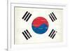 South Korea Grunge Flag. A Flag South Korea With A Texture-TINTIN75-Framed Art Print