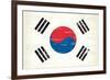 South Korea Grunge Flag. A Flag South Korea With A Texture-TINTIN75-Framed Art Print