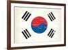South Korea Grunge Flag. A Flag South Korea With A Texture-TINTIN75-Framed Art Print