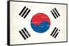 South Korea Grunge Flag. A Flag South Korea With A Texture-TINTIN75-Framed Stretched Canvas