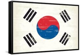 South Korea Grunge Flag. A Flag South Korea With A Texture-TINTIN75-Framed Stretched Canvas