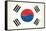 South Korea Grunge Flag. A Flag South Korea With A Texture-TINTIN75-Framed Stretched Canvas