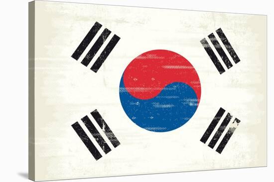 South Korea Grunge Flag. A Flag South Korea With A Texture-TINTIN75-Stretched Canvas